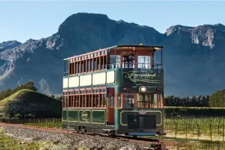 Winetram route in Cape Winelands
