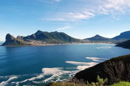 Hout Bay tucked away between the sea and the mountains